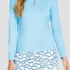 Amelia Top - Aquarius Blue