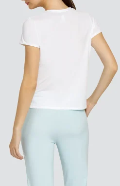 Bijou Top - Chalk White with Logo
