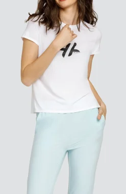 Bijou Top - Chalk White with Logo