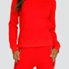 Condoleezza Dahlia Red Pullover