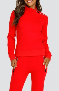 Condoleezza Dahlia Red Pullover