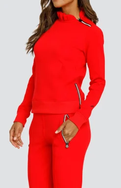 Condoleezza Dahlia Red Pullover