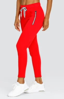 Eleanor Dahlia Red Jogger
